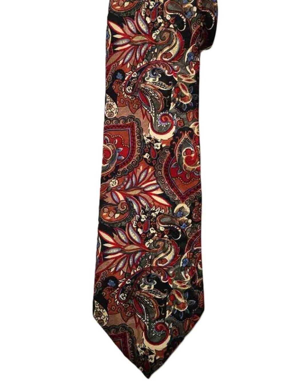 Vintage Christian Dior Silk Tie Necktie Multicolor Floral Paisley Men's